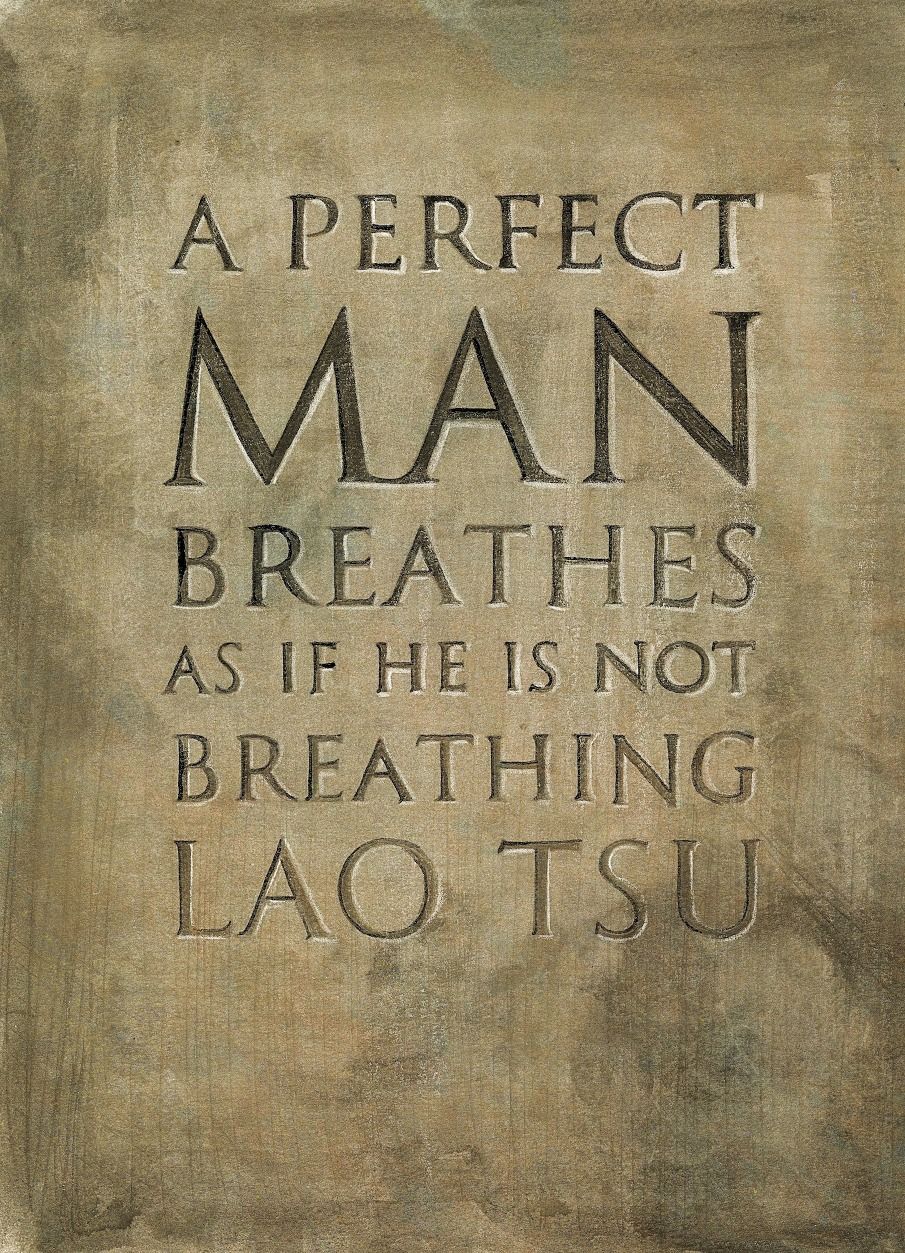 Textured poster with inspirational breathing quote