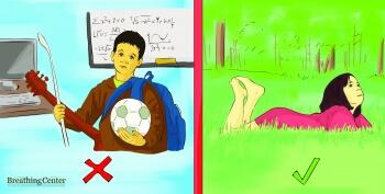 To breathe better a child needs a time to relax