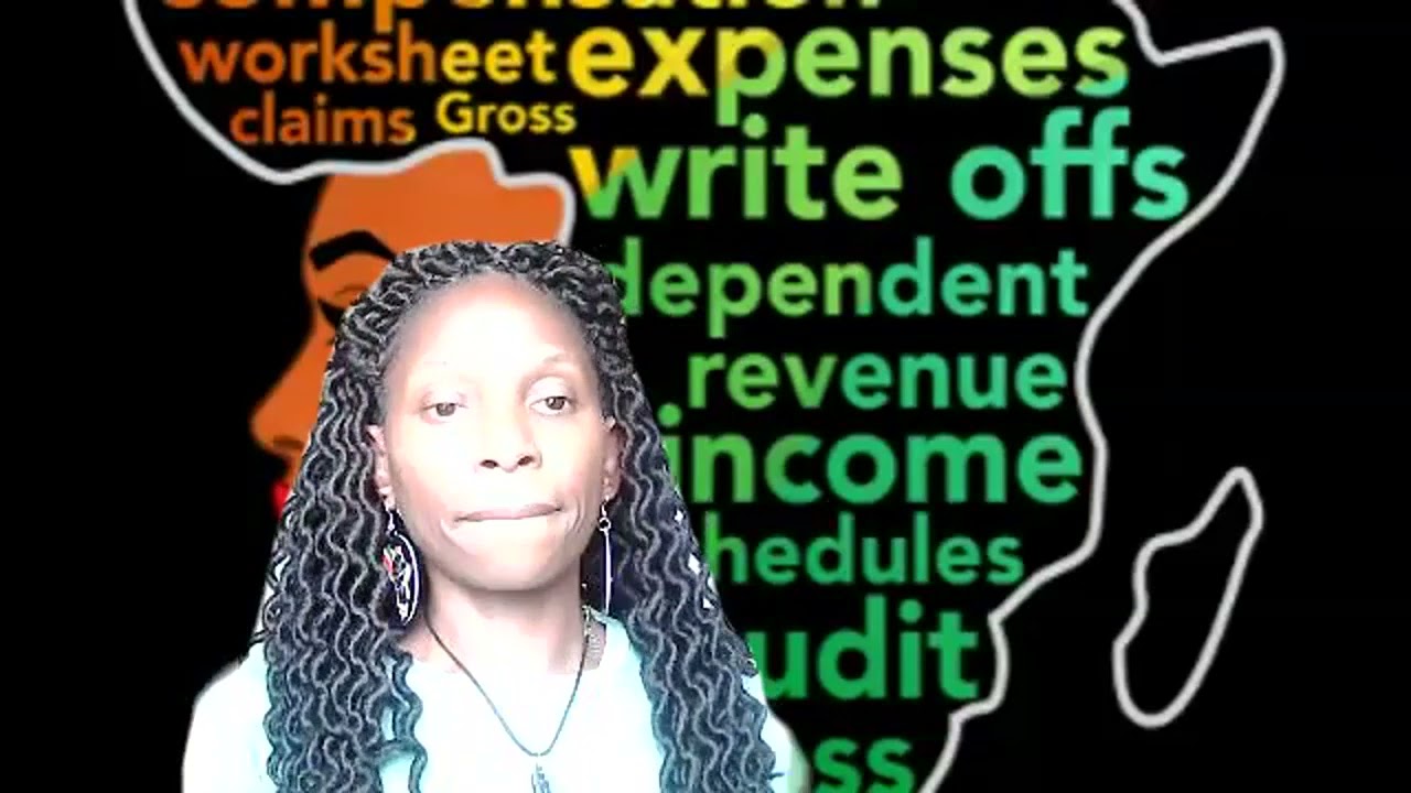 Person before Africa-shaped finance word cloud