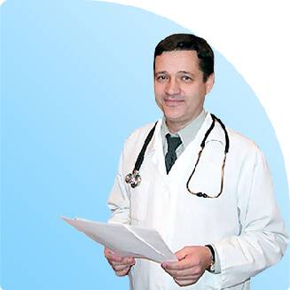 Doctor with stethoscope holding paperwork