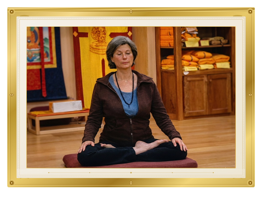 Sasha Yakovleva in meditation